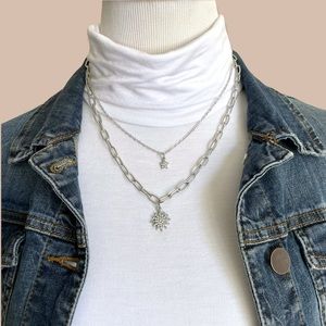 CLEARANCE🔥 Double Layer Sunflower Star Necklace